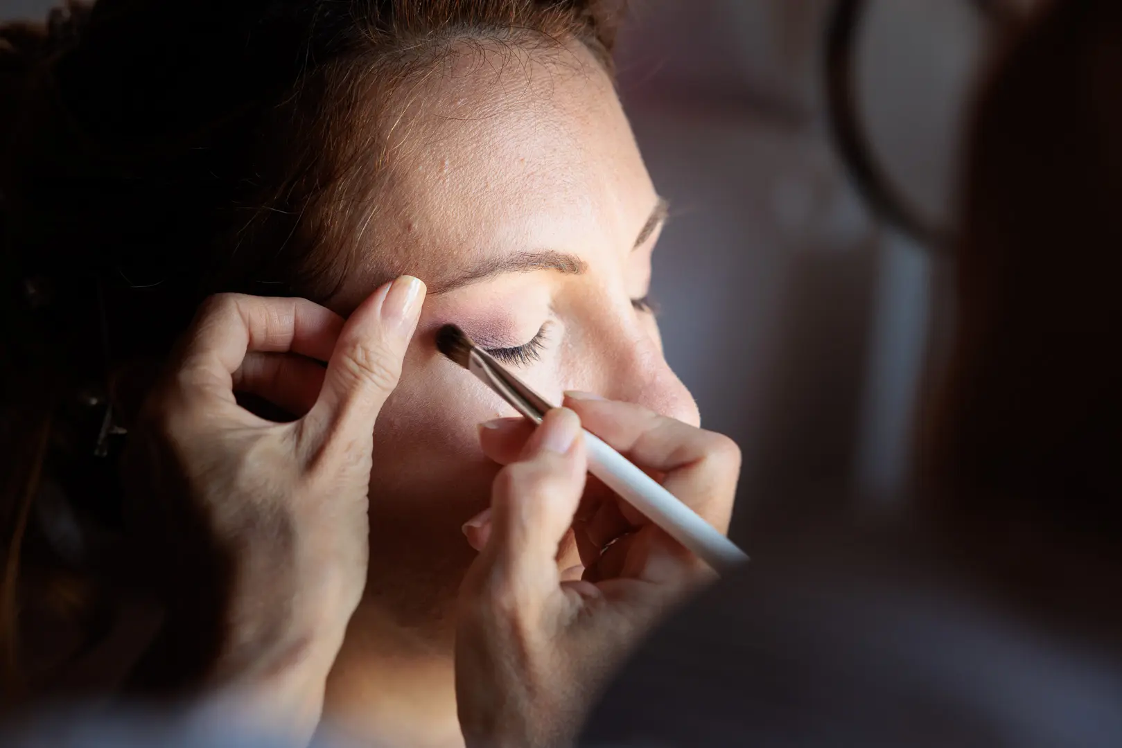 Cinzia Piscitelli Consulenza Sposa 2 Consulenza immagine per Make-up sposa in fase di trucco professionale